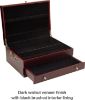 Picture of Wallace  Felt Lined Flatware Storage Chest With Drawer 15 Inch Dark Walnut