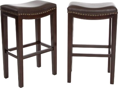 Picture of Christopher Knight Home Avondale Backless Bar Stools, 2-Pcs Set, Brown