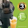 Picture of Hamilton Beach 67601A Juicer Machine, Big Mouth Large 3” Feed Chute For Whole Fruits And Vegetables, Easy To Clean, Centrifugal Extractor, Bpa Free, 800w Motor, Black 