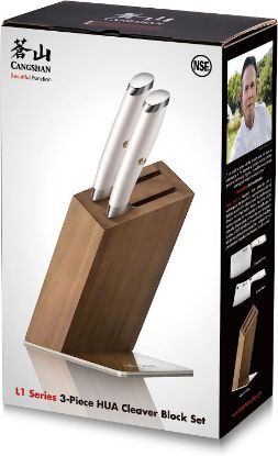 Picture of Cangshan Elbert Series 3-Piece Cleaver Knife Block Set- WHITE.