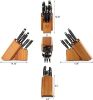 Picture of Cangshan German Steel Forged 12-Piece Knife Block Set, Acacia -BLACK.