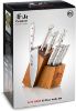 Picture of Cangshan L Series WHITE 1026061 German Steel Forged 12-Piece Knife Block Set, Acacia