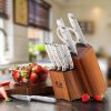 Picture of Cangshan L Series WHITE 1026061 German Steel Forged 12-Piece Knife Block Set, Acacia