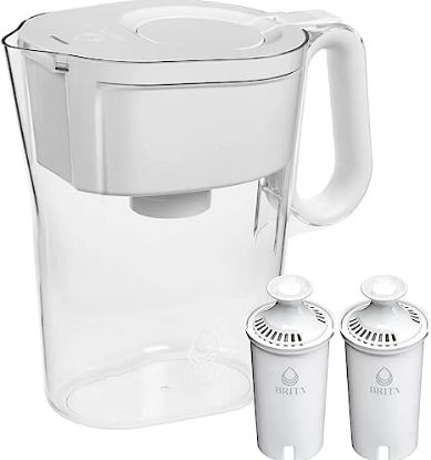 Picture of Brita Large 10 Cup Water Filter Pitcher with Smart Light Filter Reminder and 2 Standard Filters, Made Without BPA, White