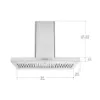 Picture of ANCONA AN -1407  IRB636 36 in. Island Range Hood in Stainless Steel