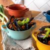 Picture of Over and back Comfort Food 6-piece Bowl Set Colored Stoneware Dishwasher and Microwave Safe.