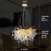 Picture of Modern Crystal Chandelier, Frosted Finish Tree Branch Chandelier, Raindrop Ceiling Pendant Hanging Light Fixture, Blossom Chandeliers for Dining Room, Living Room, Bedroom, Entryway (Dia 23.5" Round)