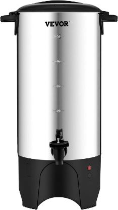 Picture of VEVOR Commercial Coffee Urn, 50 Cups Stainless Steel Large Coffee Dispenser