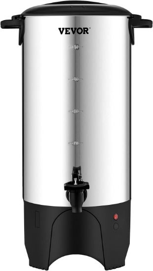 Picture of VEVOR Commercial Coffee Urn, 50 Cups Stainless Steel Large Coffee Dispenser