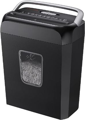 Picture of Bonsaii Paper Shredder for Home Use,6-Sheet Crosscut Paper and Credit Card Shredder for Home Office