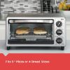 Picture of BLACK+DECKER 4-Slice Convection Oven, Stainless Steel, Curved Interior fits a 9 Inch Pizza