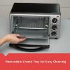 Picture of BLACK+DECKER 4-Slice Convection Oven, Stainless Steel, Curved Interior fits a 9 Inch Pizza