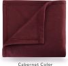 Picture of Sunbeam Royal Ultra Fleece Heated Electric Blanket King Size, 90" x 100", 12 Heat Settings, 12-Hour Selectable Auto Shut-Off, Fast Heating, Machine Washable, Warm and Cozy, Cabernet