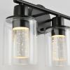 Picture of CEINOL Bathroom Vanity Light with LED Bulbs, Wall Sconce Light Fixture Indoor, Modern Bathroom Lamp Over Mirror Black 3 Light