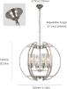 Picture of Globe Chandelier Brushed Nickel, 24" Modern Farmhouse Chandeliers 