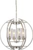 Picture of Globe Chandelier Brushed Nickel, 24" Modern Farmhouse Chandeliers 