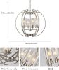 Picture of Globe Chandelier Brushed Nickel, 24" Modern Farmhouse Chandeliers 