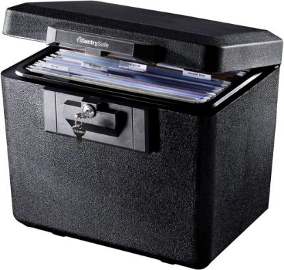 Picture of SentrySafe Fireproof Safe Box with Key Lock, Safe for Files and Documents, 0.61 Cubic Feet, 13.6 x 15.3 x 12.1 inches, 1170