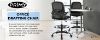 Picture of Primy Drafting Chair Tall Office Chair with Flip-up Armrests Executive Ergonomic Computer Standing Desk Chair with Lumbar Support and Adjustable Footrest Ring (Black)