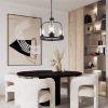 Picture of Anmire Industrial Pendant Lighting with Seeded Glass Lampshades, 3-Light