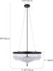 Picture of Wellmet Modern Black Crystal Chandelier, Drum 4-Light Crystal Droplet Chandelier Lighting Fixture for Living Room, Foyer, Kitchen, Dining Room, Bedroom 21.65''W