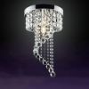 Picture of 2 PCS -Light Crystal Chandelier Surpars House Flush Mount Silver Pendant Light