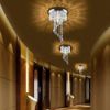 Picture of 2 PCS -Light Crystal Chandelier Surpars House Flush Mount Silver Pendant Light