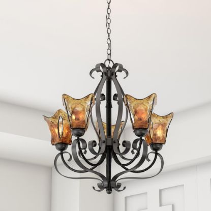 Picture of Millennium Lighting 7125 Gold Chatsworth 5-Light Single Tier Chandelier