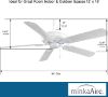 Picture of Minka-Aire F589-WH Sundowner 54 Inch Outdoor Pull Chain Ceiling Fan in White Finish