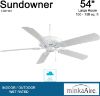 Picture of Minka-Aire F589-WH Sundowner 54 Inch Outdoor Pull Chain Ceiling Fan in White Finish