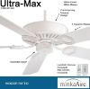 Picture of Minka-Aire F589-WH Sundowner 54 Inch Outdoor Pull Chain Ceiling Fan in White Finish