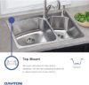 Picture of Elkay Dayton D233191 Equal Double Bowl Drop-in Stainless Steel Sink 33 x 19 x 6.4375"