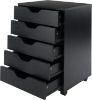 Picture of Winsome Halifax Storage/Organization, 5 drawer, Black