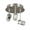 Picture of Origin 21 Dunwynn 3-Light 8.63-in Brushed Nickel and Chrome LED Flush Mount Light ENERGY STAR