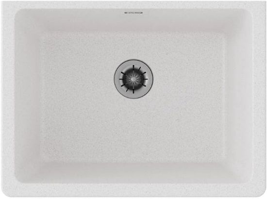 Picture of Elkay Quartz Classic ELGU251912PDWH0 White Single Bowl Undermount Laundry Sink with Perfect Drain