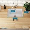 Picture of Elkay Quartz Classic ELGU251912PDWH0 White Single Bowl Undermount Laundry Sink with Perfect Drain