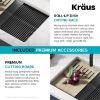 Picture of KRAUS Bellucci Workstation 30-inch Undermount Granite Composite Single Bowl Kitchen Sink in Metallic Black with Accessories