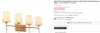 Picture of Barr Mid-Century Modern Gold 4-Light Fabric Shade Bathroom Vanity Light - L 29" x W 6.7" x H 12.2"