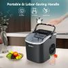 Picture of EUHOMY Countertop Ice Maker Machine with Handle, 26lbs in 24Hrs, 9 Ice Cubes Ready in 6 Mins, Auto-Cleaning