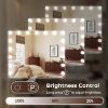 Picture of Hollywood Mirror with Lights, Vanity Makeup Mirror with Smart Touch Control, 3 Color Modes, Large Size Dimmable Light, Detachable 10X Magnification Mirror, with USB Socket