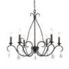 Picture of Farmhouse 6-Light Crystal Chandelier French Country Pendant Lighting for Dining Room - D28"xH25.5"