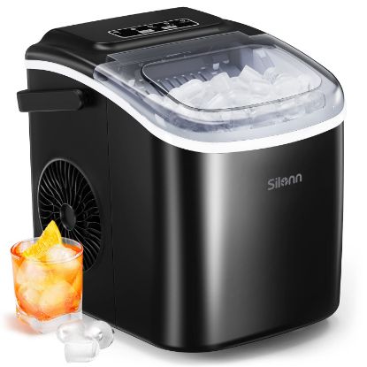 Picture of Silonn Countertop Ice Maker, 9 Cubes Ready in 6 Mins, 26lbs in 24Hrs, Self-Cleaning Ice Machine