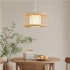 Picture of Karjearl Rattan Pendant Lights, 15.8" Boho Wicker Pendant Light Handwoven Rattan Chandelier 