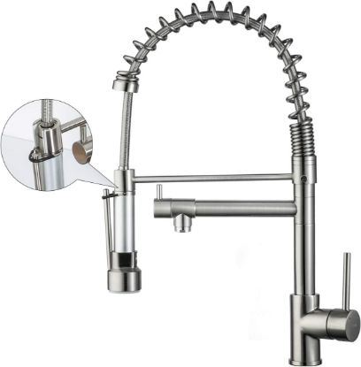 Picture of Kitchen Faucet with Pull Down Sprayer Contemporary Single Handle