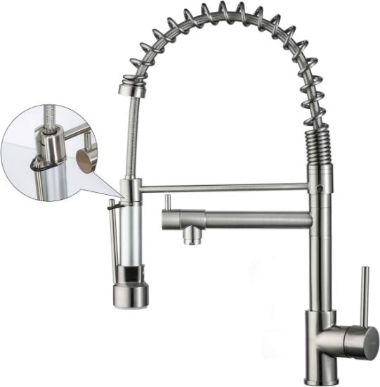 Picture of Kitchen Faucet with Pull Down Sprayer Contemporary Single Handle