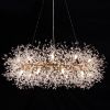 Picture of Wellmet Firework Chandelier 38 inch, Modern Crystal Chandelier Gold Wagon Wheel