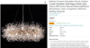 Picture of Wellmet Firework Chandelier 38 inch, Modern Crystal Chandelier Gold Wagon Wheel