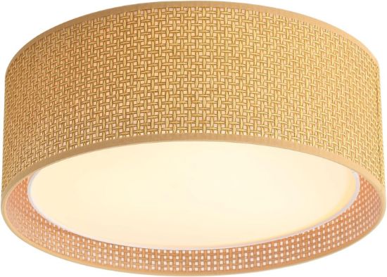 Picture of WINGBO 20" Modern 5-Light Flush Mount Ceiling Light Fixture with Fabric & Acrylic