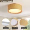 Picture of WINGBO 20" Modern 5-Light Flush Mount Ceiling Light Fixture with Fabric & Acrylic