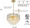 Picture of Aheylity Crystal Chandelier Lighting Modern Gold Chandeliers Pendant Ceiling Lights